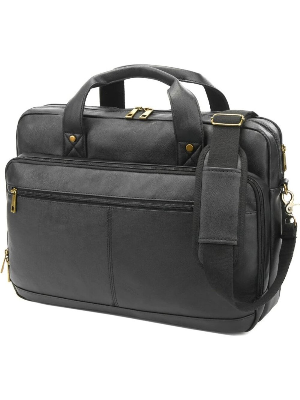 Vintage Leather Briefcase for Men - 16" Laptop Messenger Bag for Work & Travel